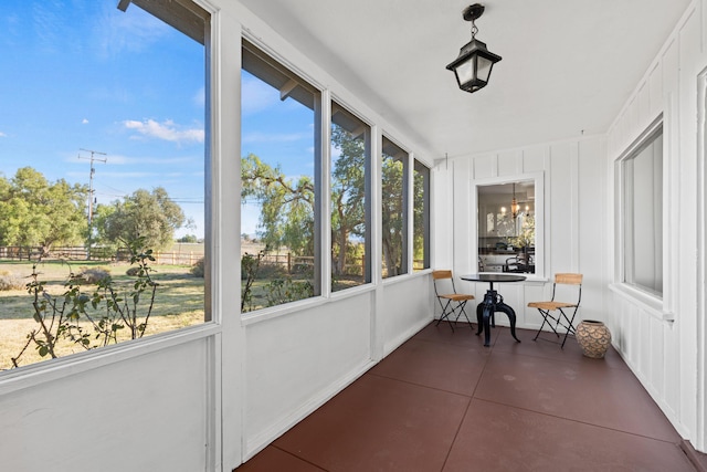 view of sunroom