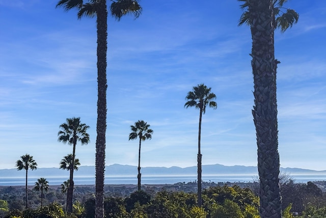 exterior space with a mountain view