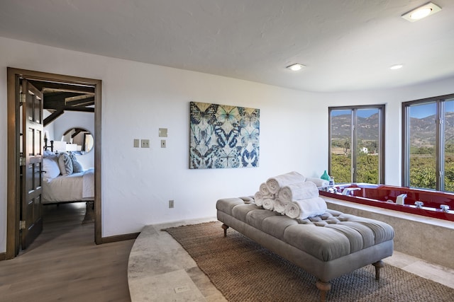 living room featuring hardwood / wood-style floors