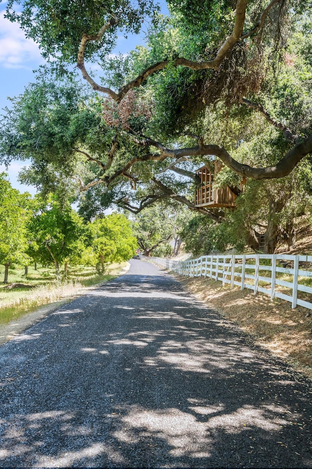 view of road