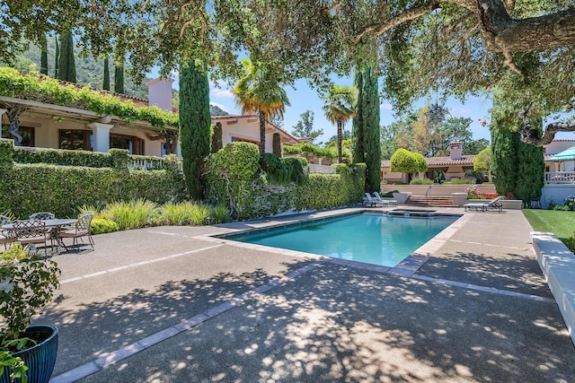 view of pool with a patio