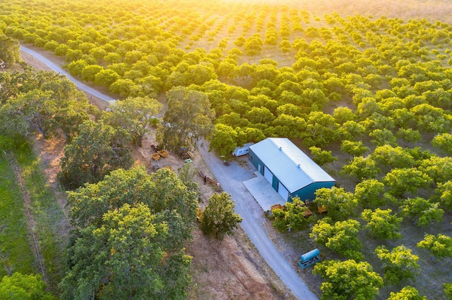 drone / aerial view with a rural view