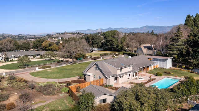 2385 Janin Pl, Solvang, CA 93463 - drone / aerial view with a mountain view
