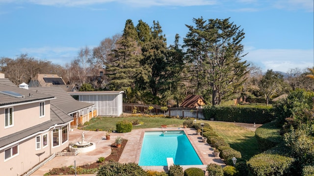 2385 Janin Pl, Solvang, CA 93463 - view of pool featuring a patio and a lawn