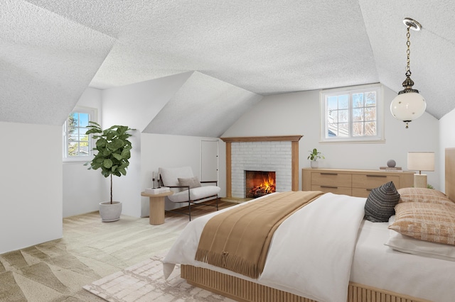 2385 Janin Pl, Solvang, CA 93463 - bedroom featuring light colored carpet, multiple windows, and a textured ceiling