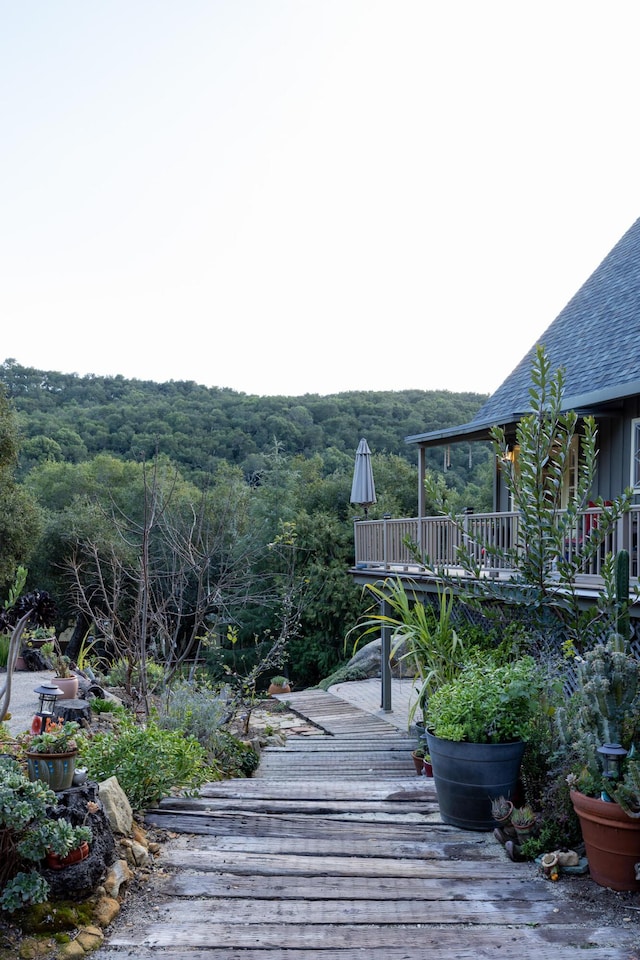 view of wooden deck