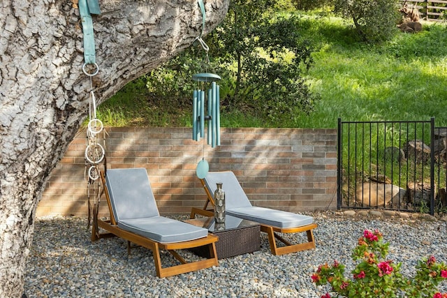 exterior space with fence