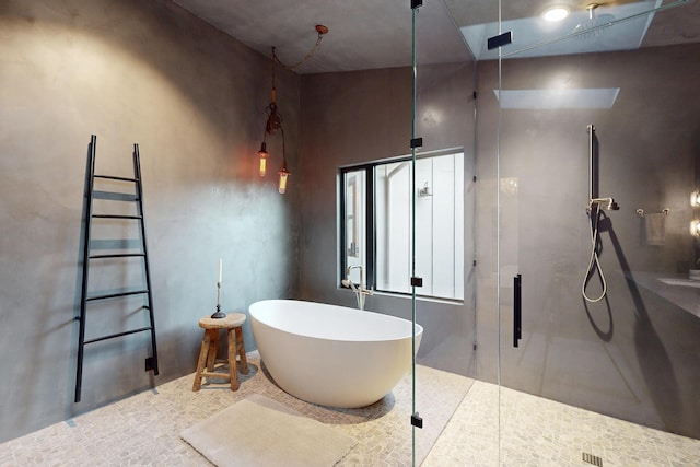 670 Santa Lucia Ave, Los Osos, CA 93402 - bathroom with a stall shower and a freestanding tub
