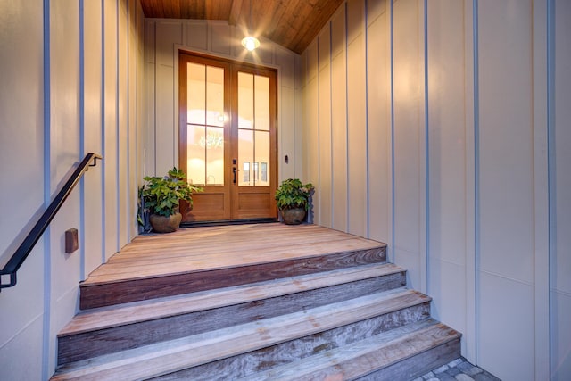 670 Santa Lucia Ave, Los Osos, CA 93402 - view of exterior entry featuring board and batten siding and french doors