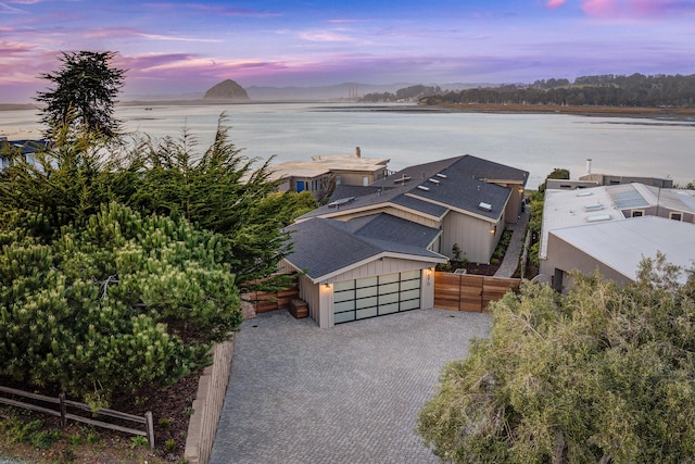 670 Santa Lucia Ave, Los Osos, CA 93402 - aerial view at dusk featuring a water view