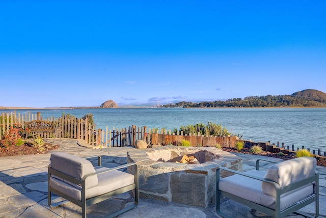 670 Santa Lucia Ave, Los Osos, CA 93402 - view of patio / terrace with a water view