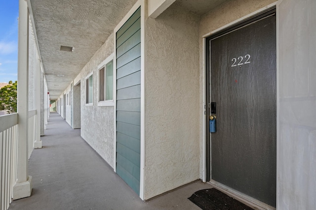 view of doorway to property