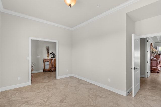 empty room with ornamental molding