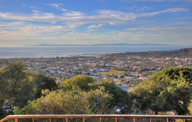 mountain view with a water view