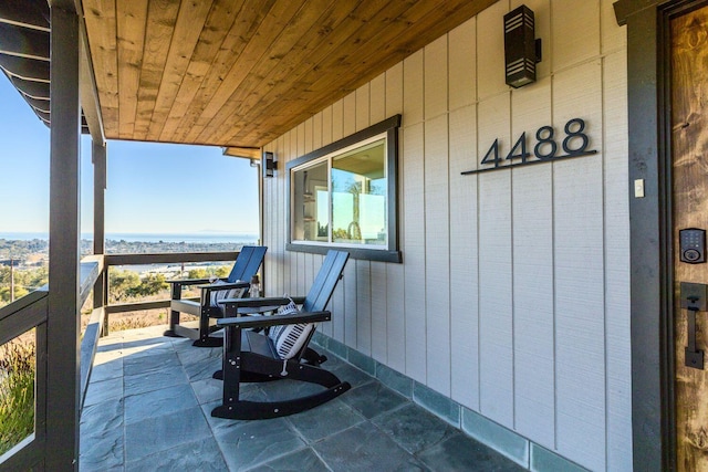 view of patio with covered porch