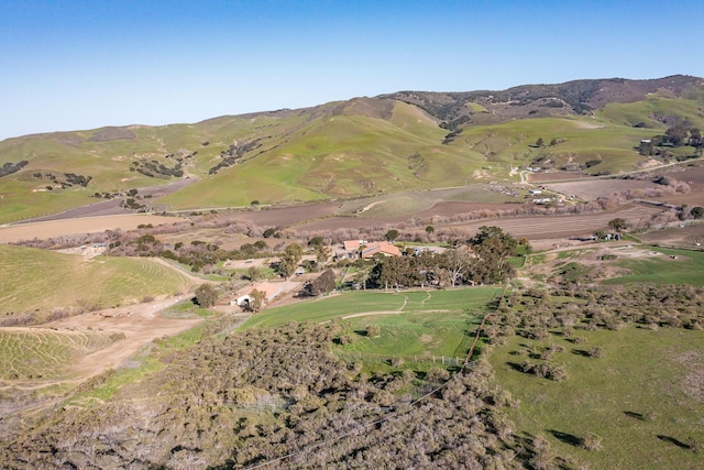 property view of mountains with a rural view