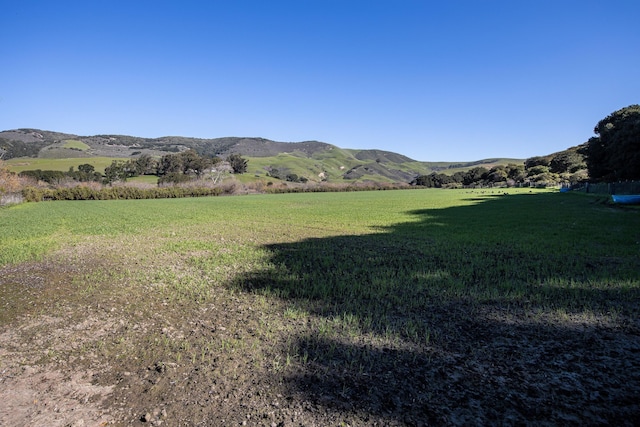 view of mountain feature featuring a rural view