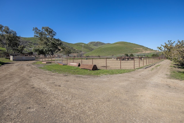 exterior space featuring a rural view