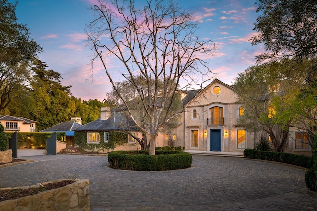 771 Garden Ln, Montecito, CA 93108 - view of front of property featuring a chimney and decorative driveway