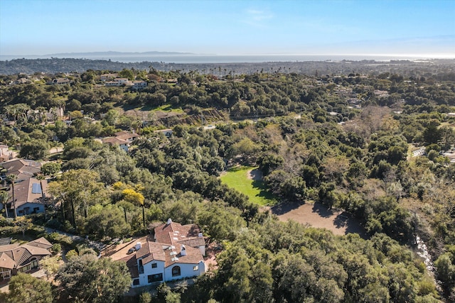 bird's eye view with a forest view