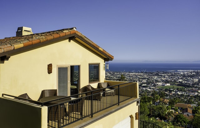 balcony featuring a view of city