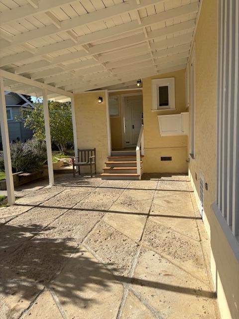 view of patio with entry steps