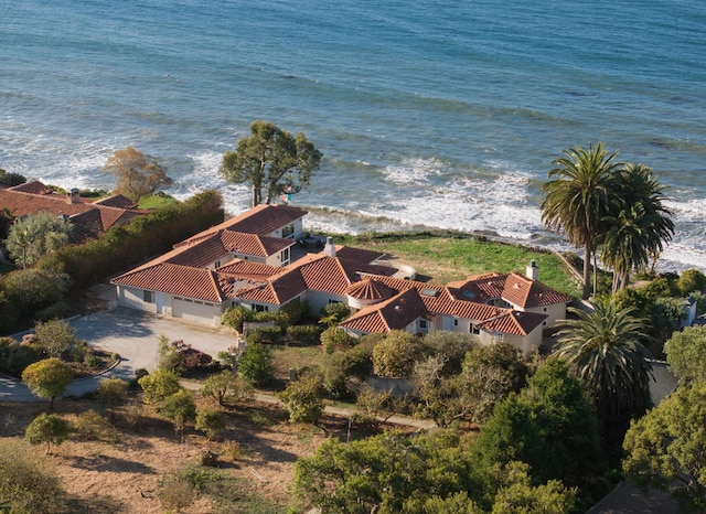 4121 Creciente Dr, Santa Barbara, CA 93110 - bird's eye view with a view of the beach and a water view