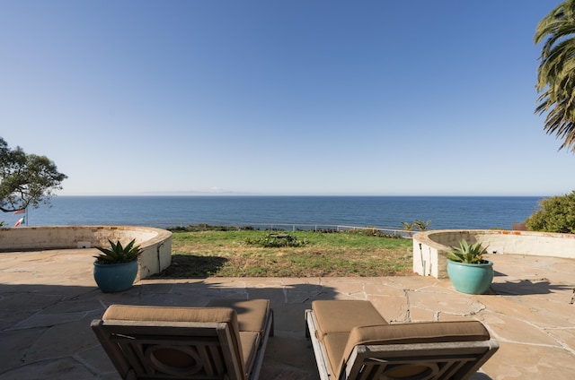 4121 Creciente Dr, Santa Barbara, CA 93110 - view of patio / terrace with a water view