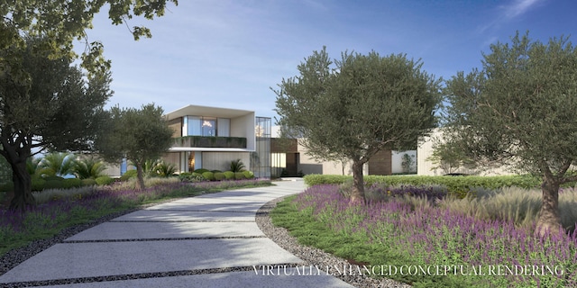 4121 Creciente Dr, Santa Barbara, CA 93110 - contemporary house featuring stucco siding