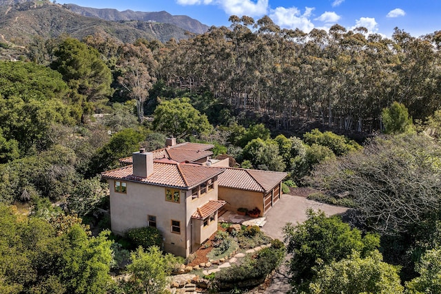 aerial view with a view of trees