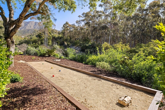 exterior space with a mountain view
