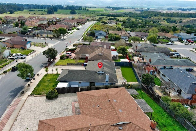 drone / aerial view with a residential view