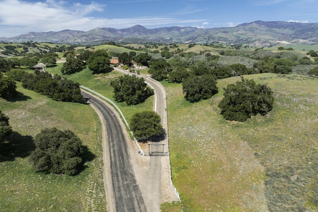 3776 Live Oak Rd, Santa Ynez, CA 93460 - aerial view with a mountain view