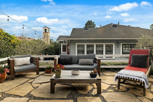 view of patio featuring an outdoor hangout area