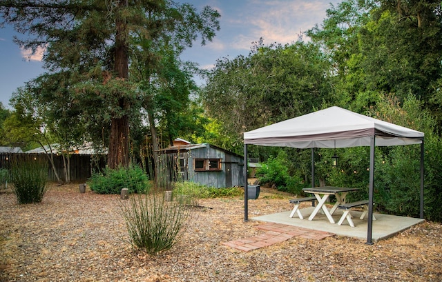 view of yard featuring a patio