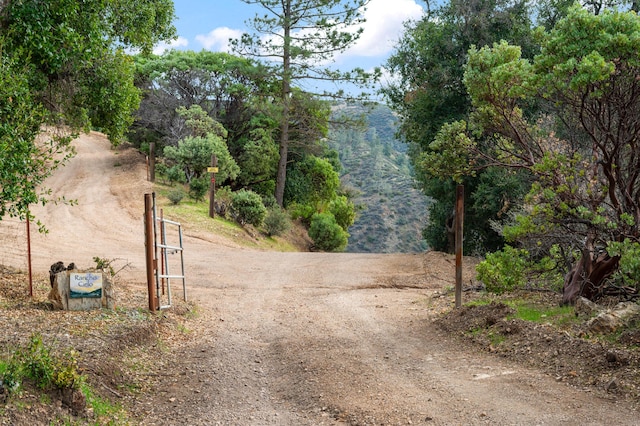 view of road