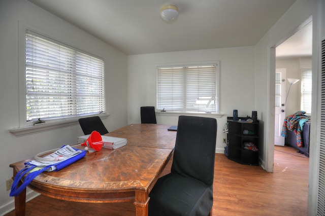 dining room featuring wood finished floors