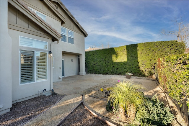 view of patio with fence