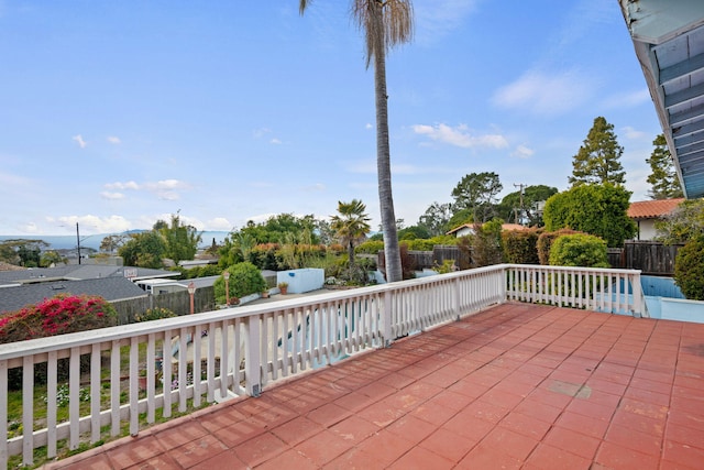 view of patio featuring a fenced backyard