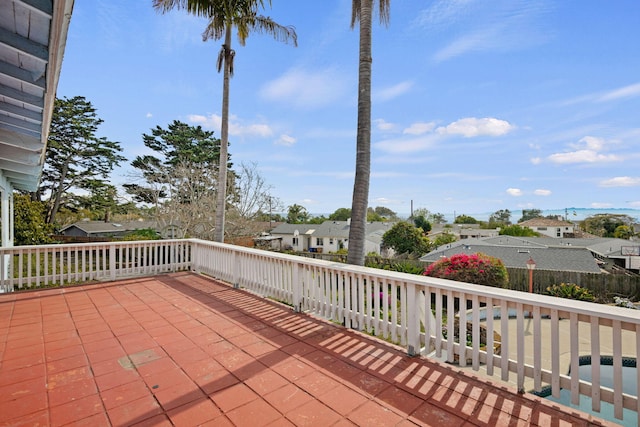 view of patio / terrace with a residential view