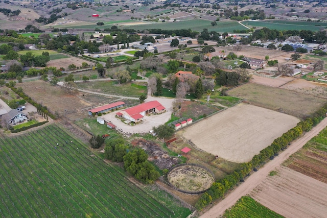 drone / aerial view featuring a rural view