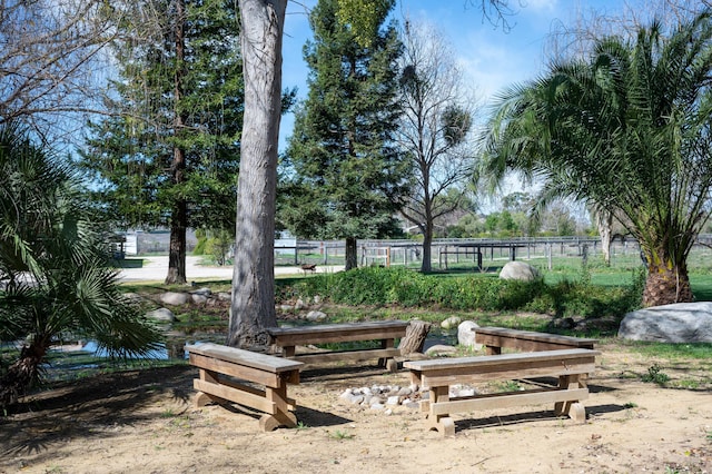 surrounding community with fence