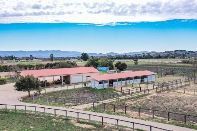 mountain view with a rural view