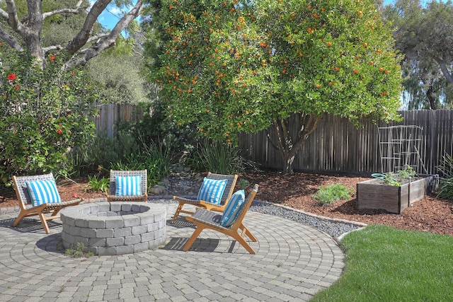 view of patio / terrace featuring a fenced backyard