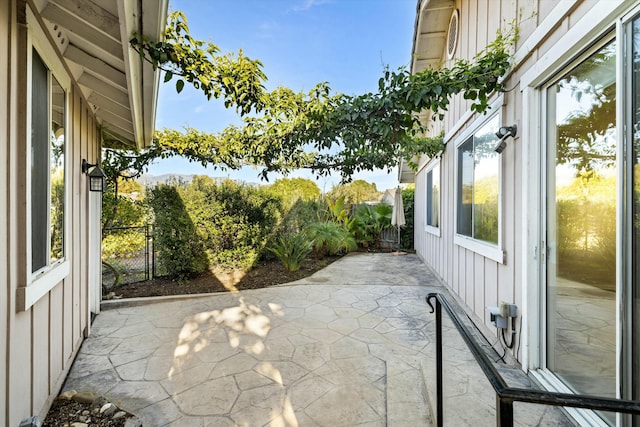 view of patio featuring a fenced backyard