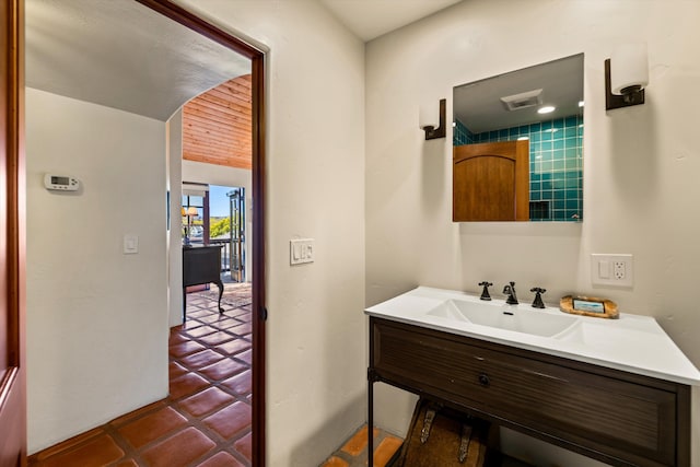 bathroom featuring vanity