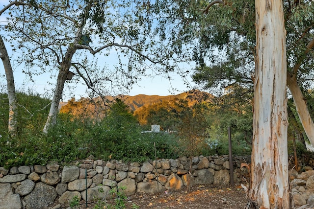 exterior space with a mountain view