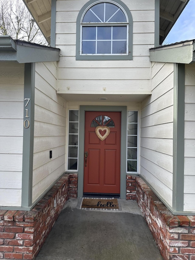 view of doorway to property