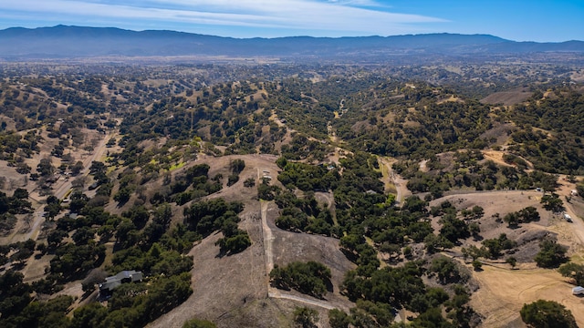 drone / aerial view with a mountain view