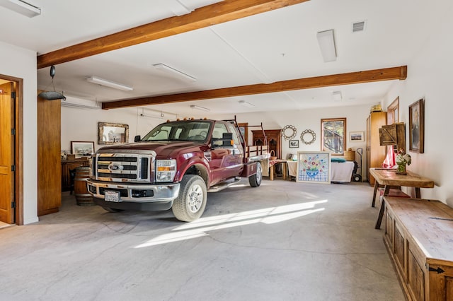 garage with visible vents